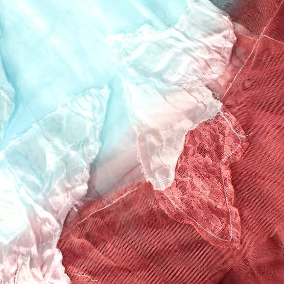 etc. Vintage 90's Deadstock Fairy Magical Asymmetrical Ombre Skirt Small - Picture 13 of 13